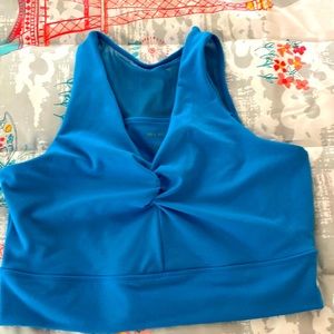 blue sports bra